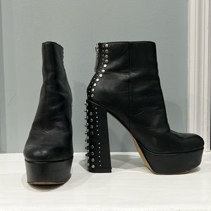 Dolce Vita Studded Leather Platform Boots